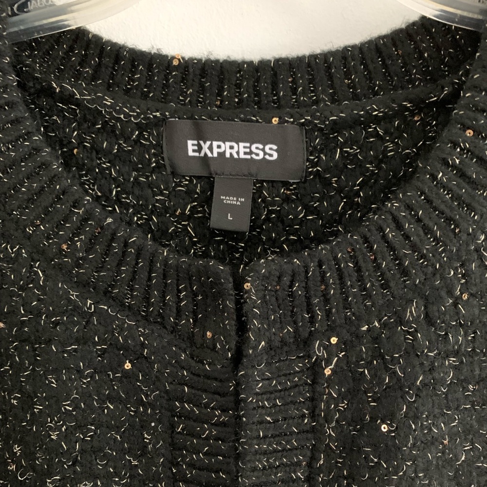 Express Gold Detailed Sweater Jacket - Picture 5 of 7